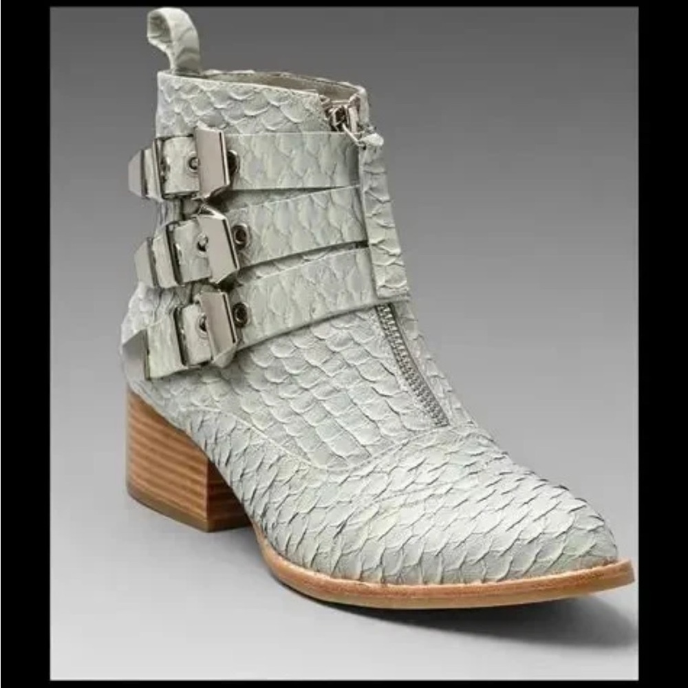 Jeffrey Campbell Ibiza Allman Faux Snakeskin Leather Boots 7.5